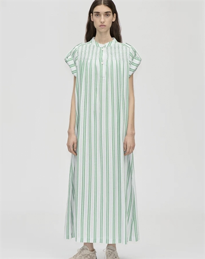 Stine Goya - Smocked Tunic Long Kjole - Smocked Stripes